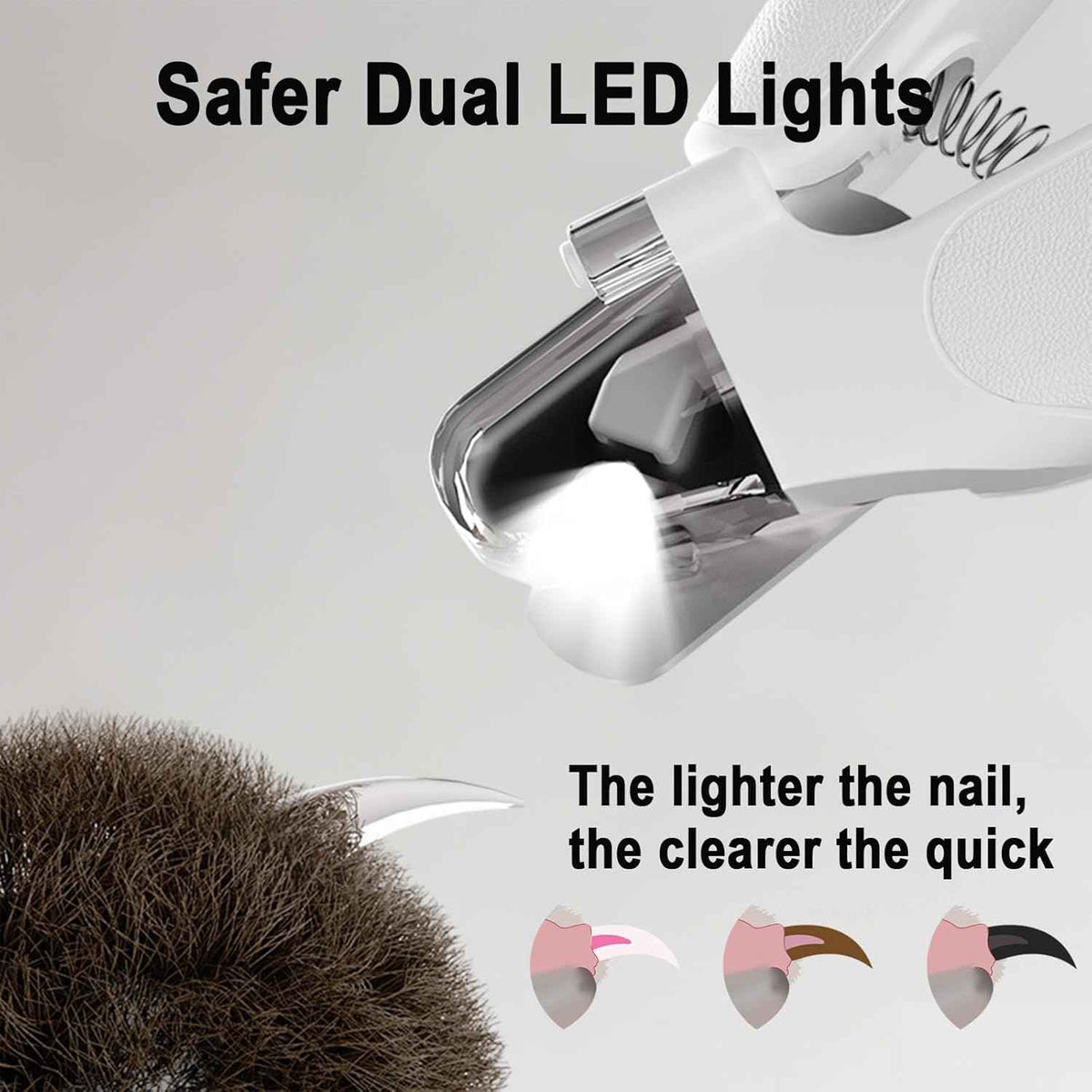 2-in-1 Led Light Cat Anti-blood Nail Grinder Dog Pet Nail Clipper Nail Clipper Animal Nail Clipper